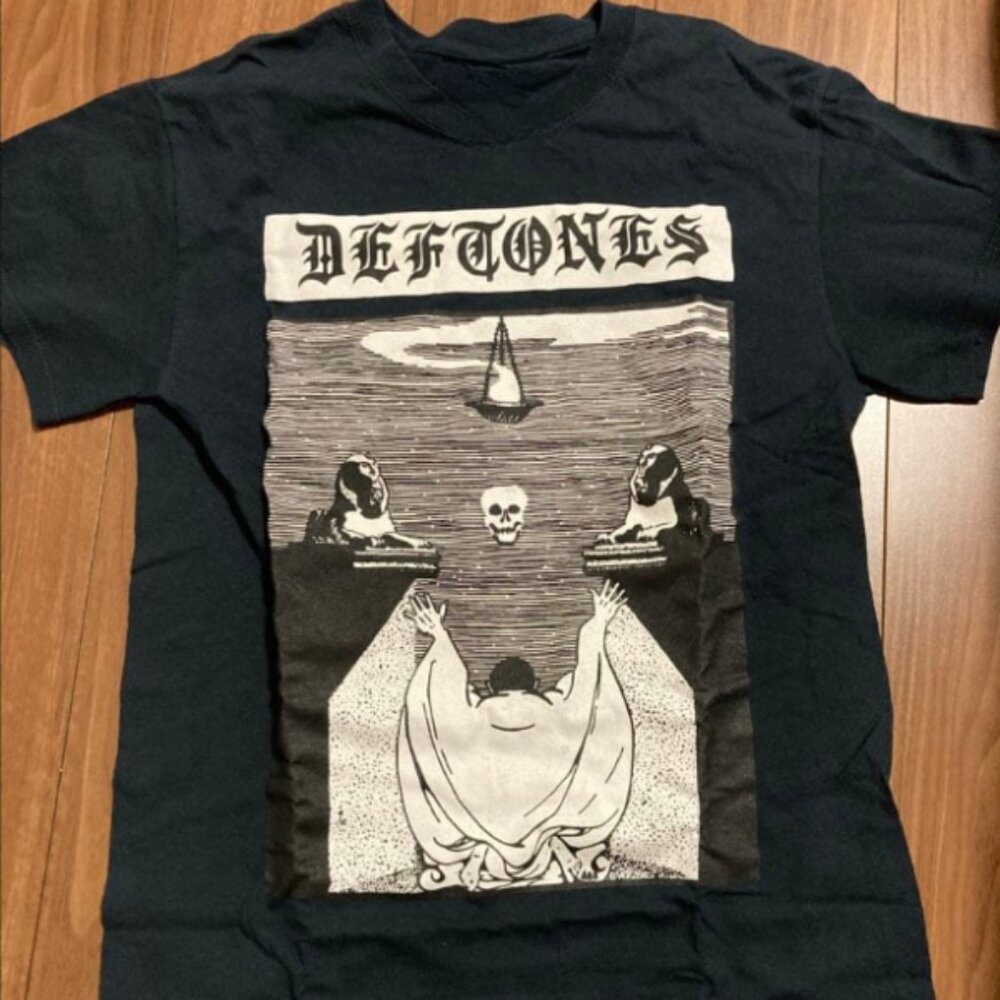 Black Deftones Occult Graphic Tee Dark Art Alternative Band Shirt